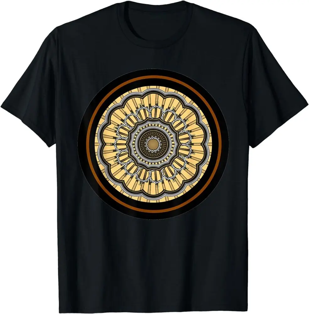 Mandala Geometry Sacred Fractal Art Yoga Mantra T-Shirt  Cotton Luxury brand vintage oversized