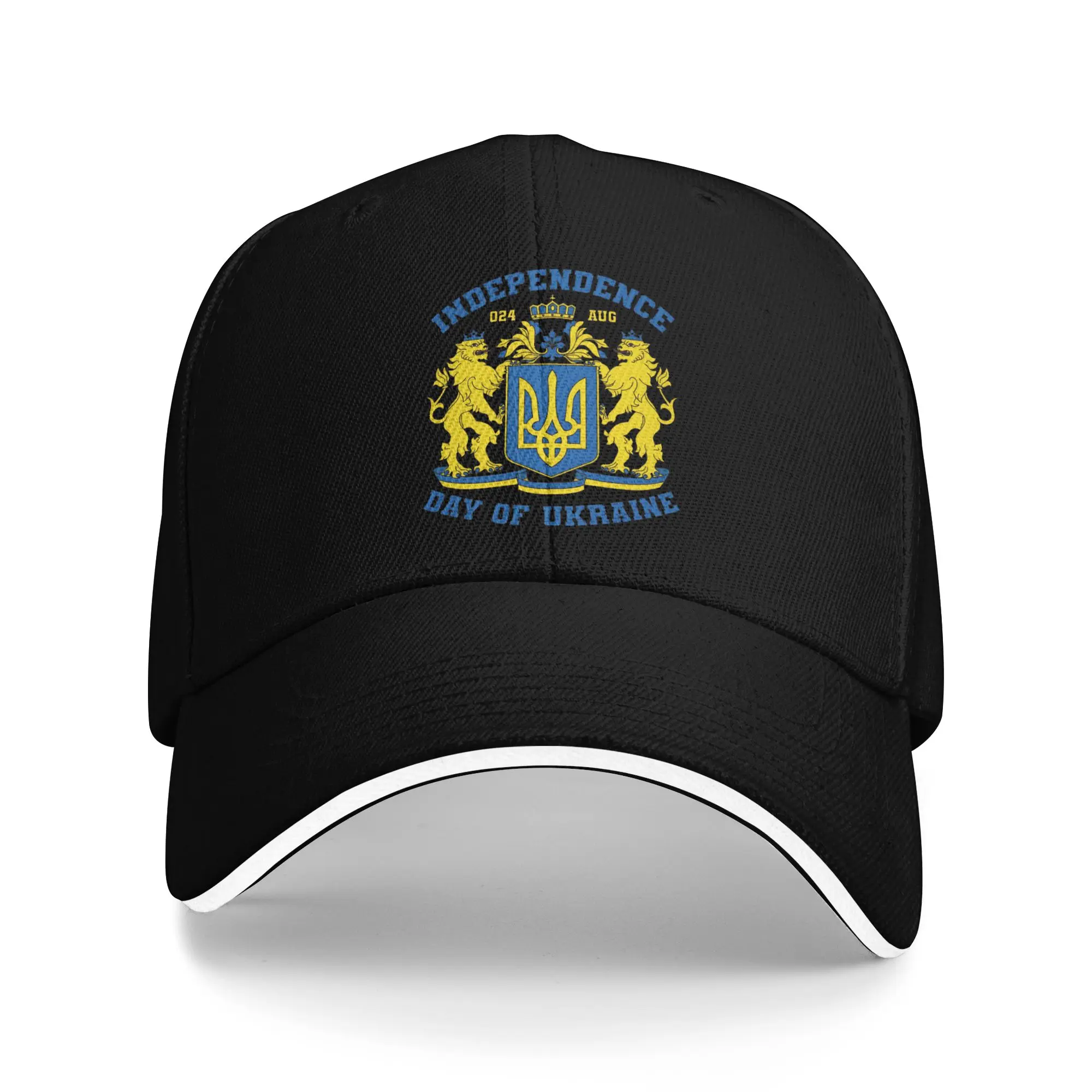 Independence Day Of Ukraine Ukrainian Lions Coat Of Arms Tryzub Sun Baseball Cap Summer Trucker Hat Sunscreen Snapback Cap