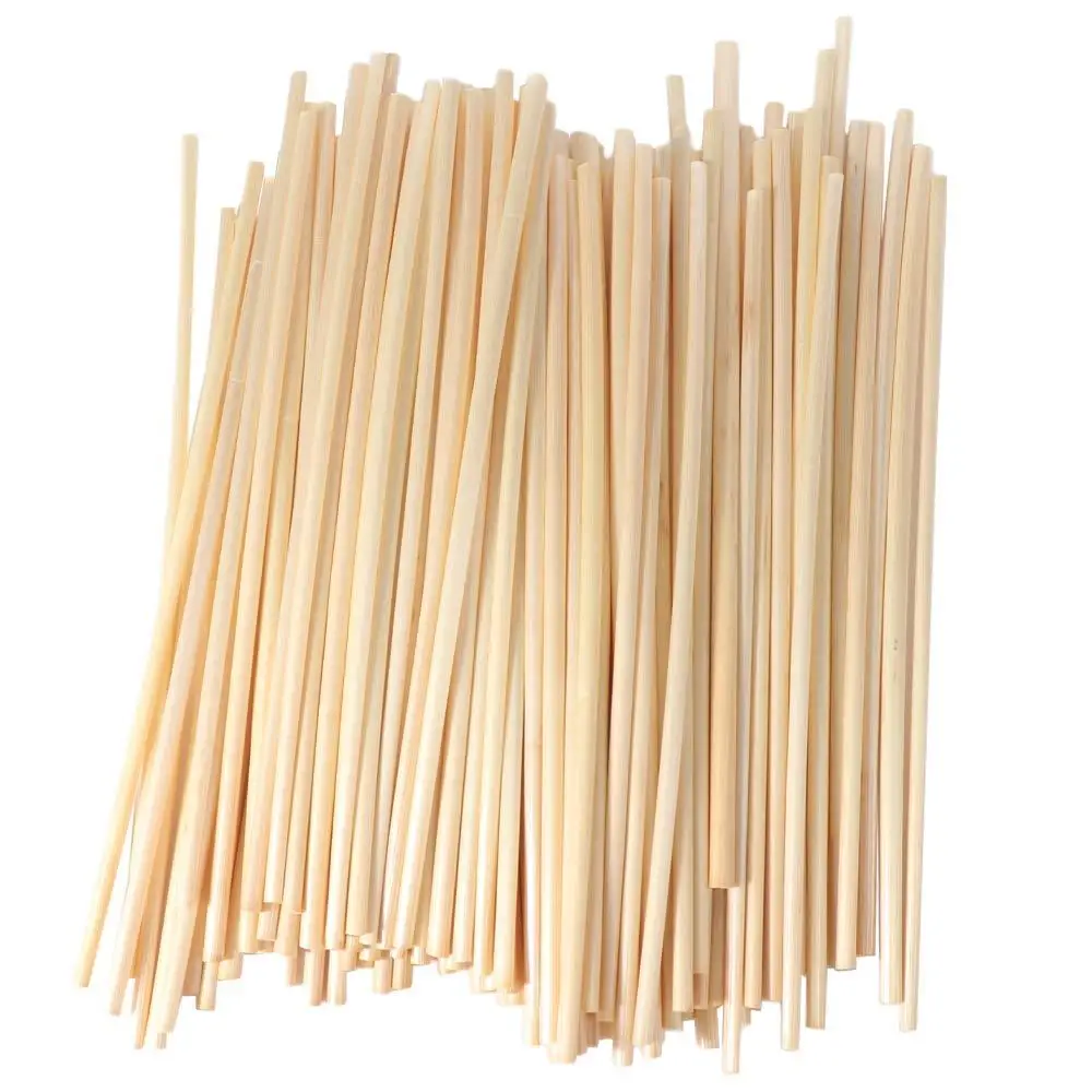 Imagen 3: 100 Uds. Pajitas de trigo desechables de 20cm, pajitas naturales ecológicas, duraderas y degradables, barra de pajitas