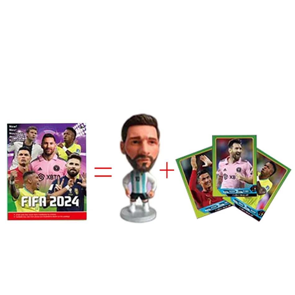 2-24pcs Football Star FIFA C.Ronaldo Messi Mbappe Blind Box Model Dolls  Toys Cartoon Cute Action Figure Football Fans Gifts