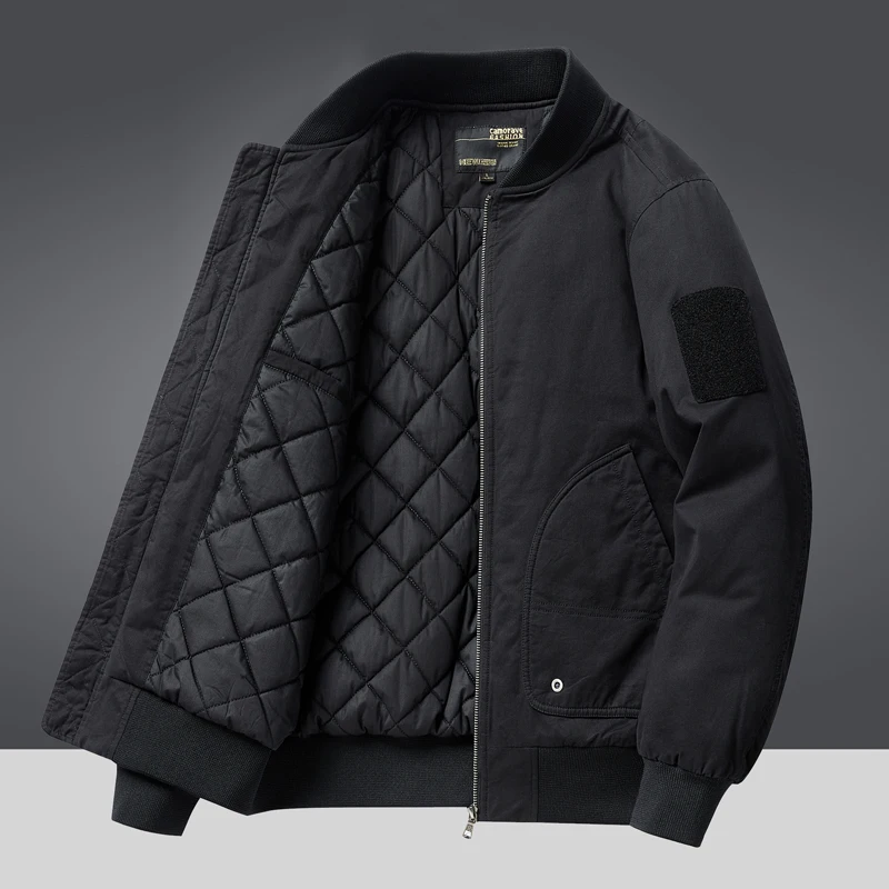 

Winter Casual Pilot Coat Male Clothing Cotton Padded Baseball Jacket Bomber Jacket Men Vintage Motorcycle Military Cargo Coat