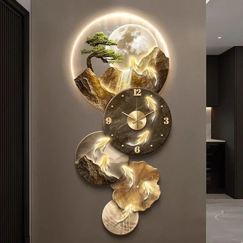 

Vintage Minimalist Family Wall Clocks with Luxury Design for Living Room Décor clocks wall home decor