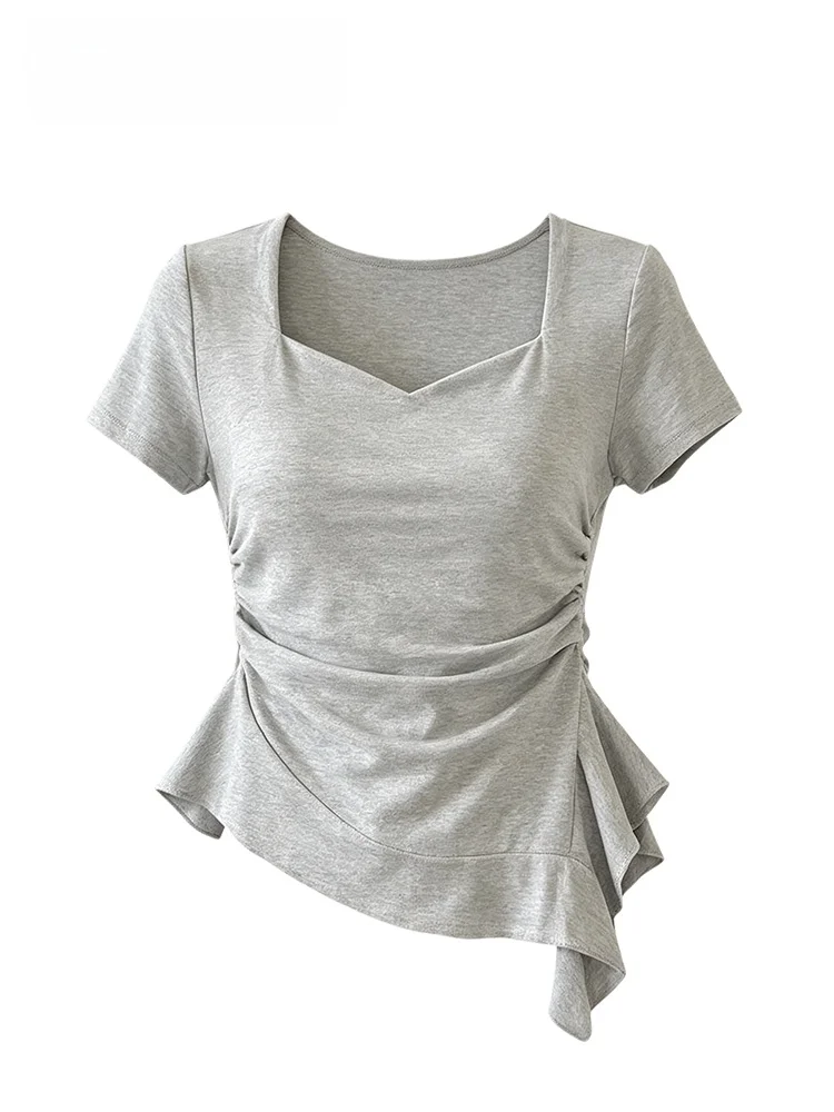 

Unique Beautiful Short Sleeve T-Shirt Women's plus Size Regular Fit Summer Top Cara CLUB Large Size Shoulder Unique Beauty