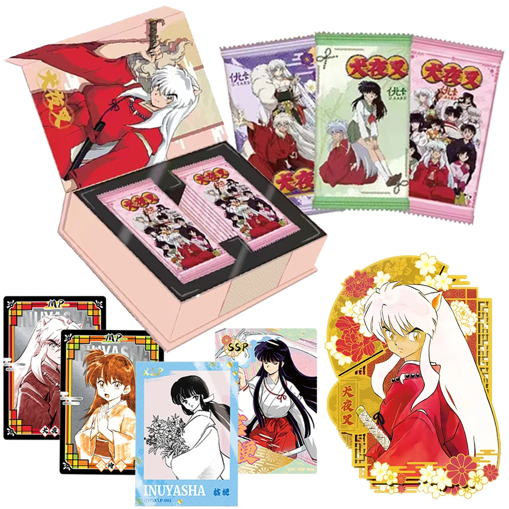 Tarjeta de colección de Anime japonés Inuyasha, equipo protagonista, rompecabezas de rejilla de nueve palácio, juguetes creativos divertidos favoritos para fanáticos, regalos