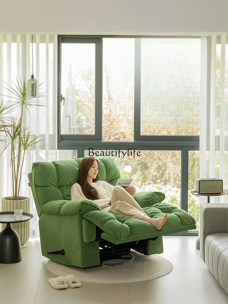 Z.*Leisure Simple and Light Luxury Function Electric Swivel Recliner Single-Seat Sofa Chair
