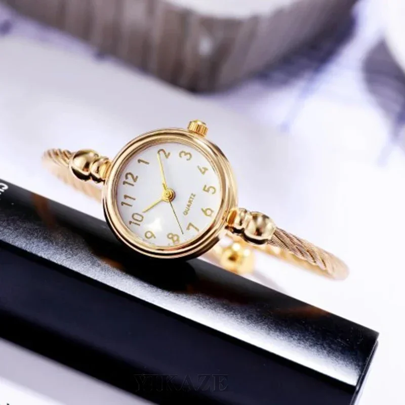 Female Watches Women Bracelet Watch Small Gold Bangle  Stainless Steel Retro Ladies Quartz Wristwatches Clock Dress Montre Femme