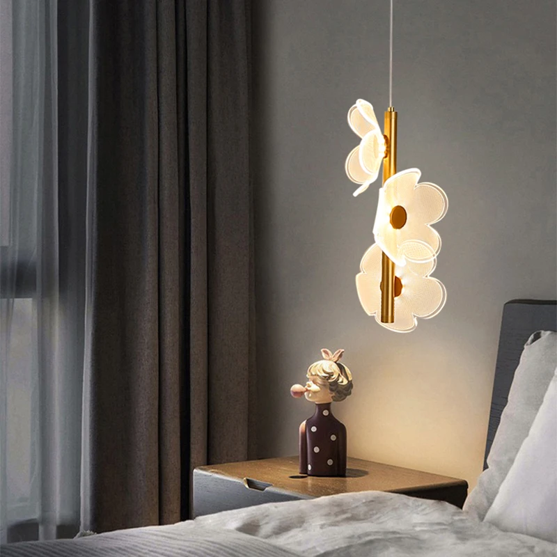 Nordic Lustre LED Pendant Lamp Fixture Hanging Lamps For Ceiling Bedroom Bedside Home Children's Room Decoration Pendant Light