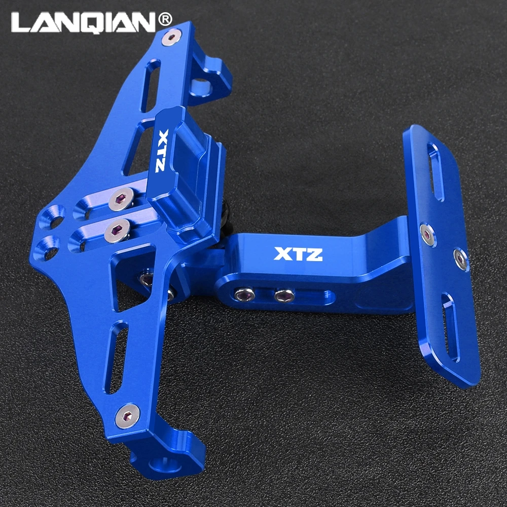 

For YAMAHA XTZ1200 XTZ125 XTZ250 XTZ660 XTZ750 XTZ150 Universal Motorcycle Adjustable License Plate Bracket with light for plate