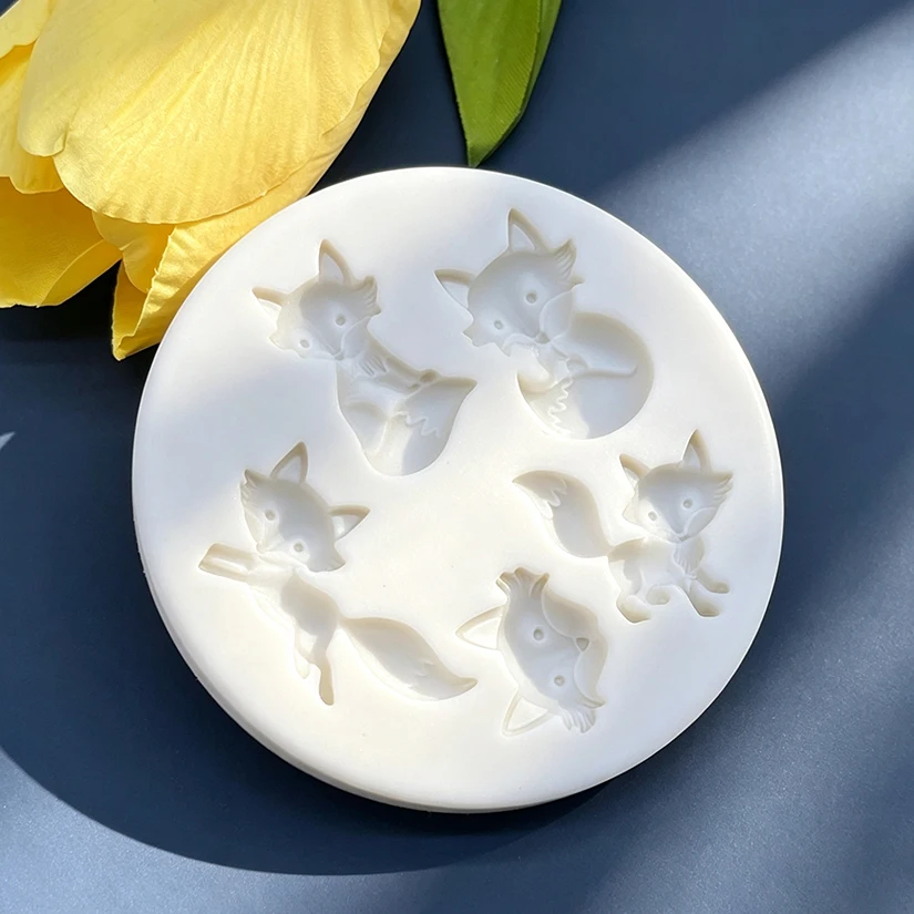 Fox Silicone Sugarcraft Mold Cookie Cupcake Chocolate Baking Mold Fondant Cake Decorating Tools