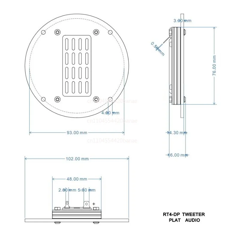 High-sensitivity, fully anti-magnetic and other magnetic field belt tweeters