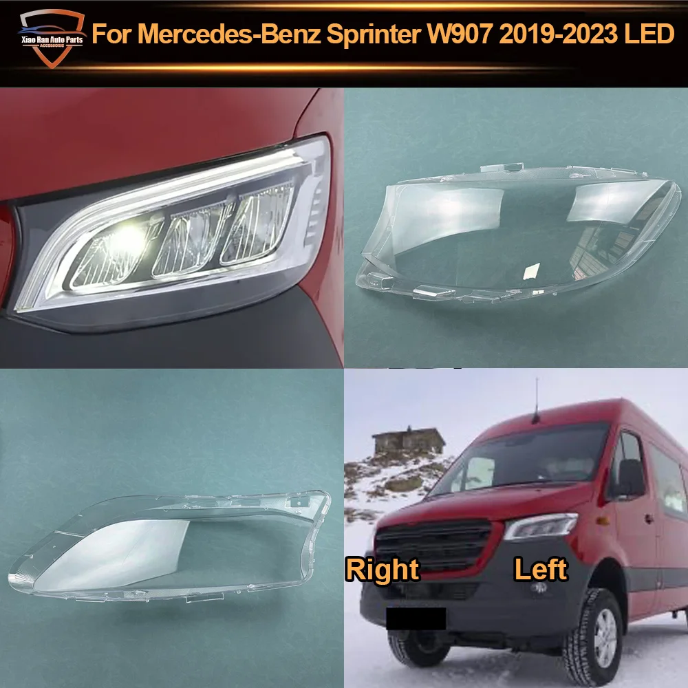 

For Mercedes-Benz Sprinter W907 2019 2020 2021 2022 2023 LED Headlamp Cover Transparent Lampshade Lamp Shade Headlight Shell