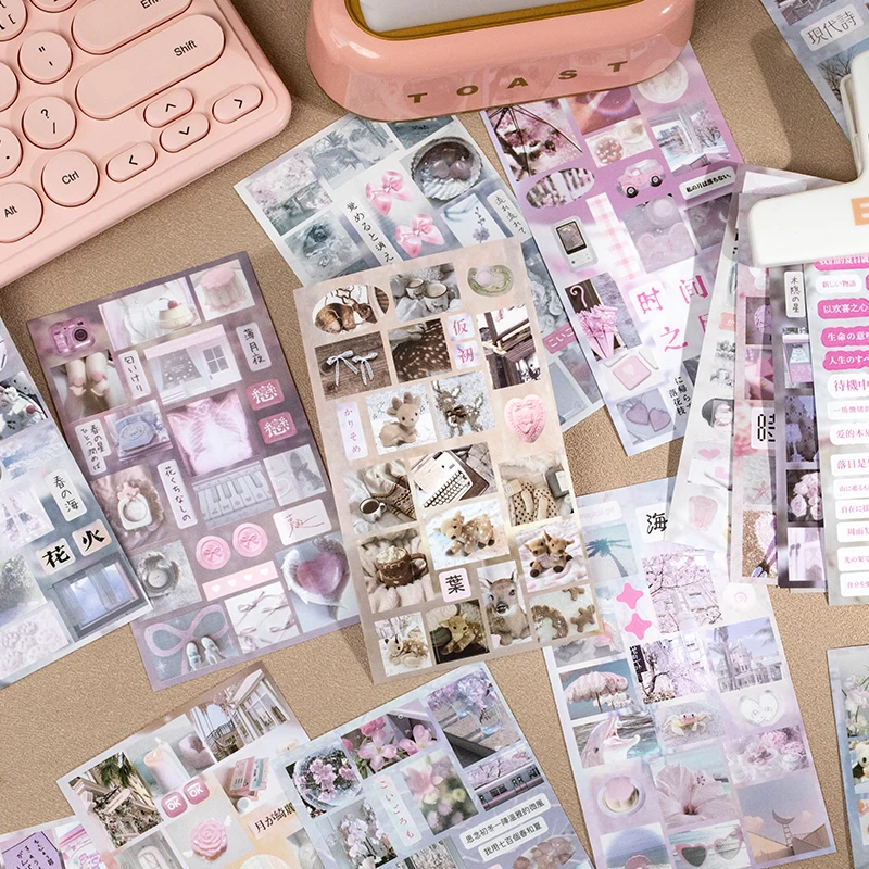 20 ورقة Kawaii Ins اليابانية الكورية الجمالية القرطاسية ملصقات الإبداعية كلية غير المرغوب فيه مجلة مخطط كتيب DIY بها بنفسك سجل القصاصات #3
