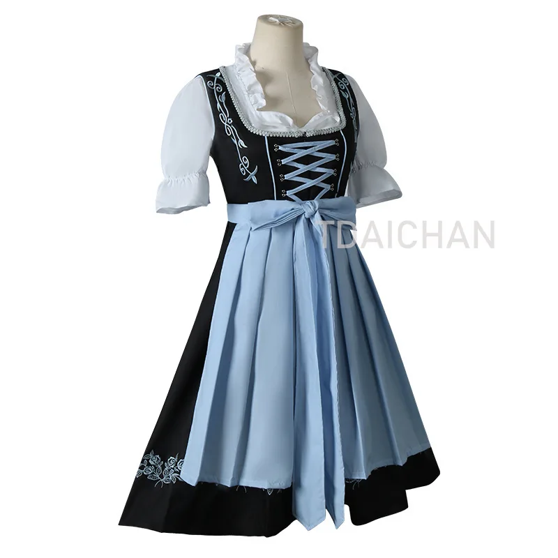 Bavarian Traditional Beer Festival Oktoberfest Cosplay Costume Dirndl Dress Germany Dress Set Maid Octoberfest Wench Women Girl