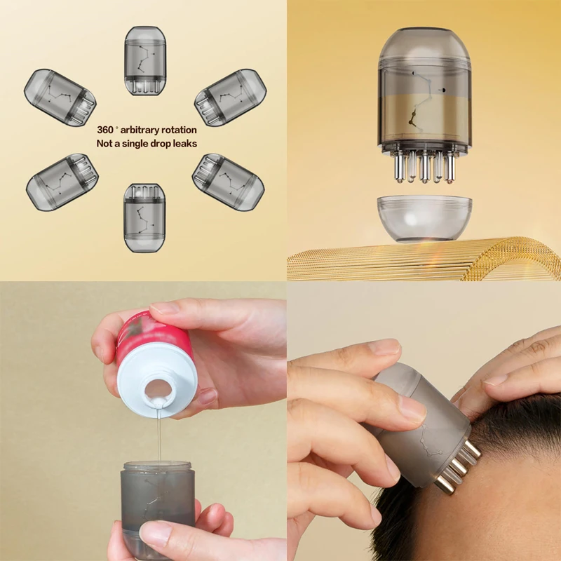 {MX} 8ml Scalp Applicator Liquid Comb Portable Mini Massage Combs Essential Oil Fluid Guiding Massager Anti Hair Loss Scalp Care