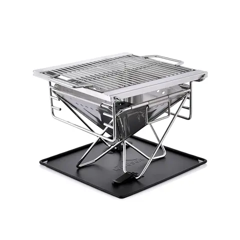 캠핑 목재 스토브 메쉬 그릴 소형 방풍 야외 야생 생존 여행 관광 스테인레스 스틸 요리 장비