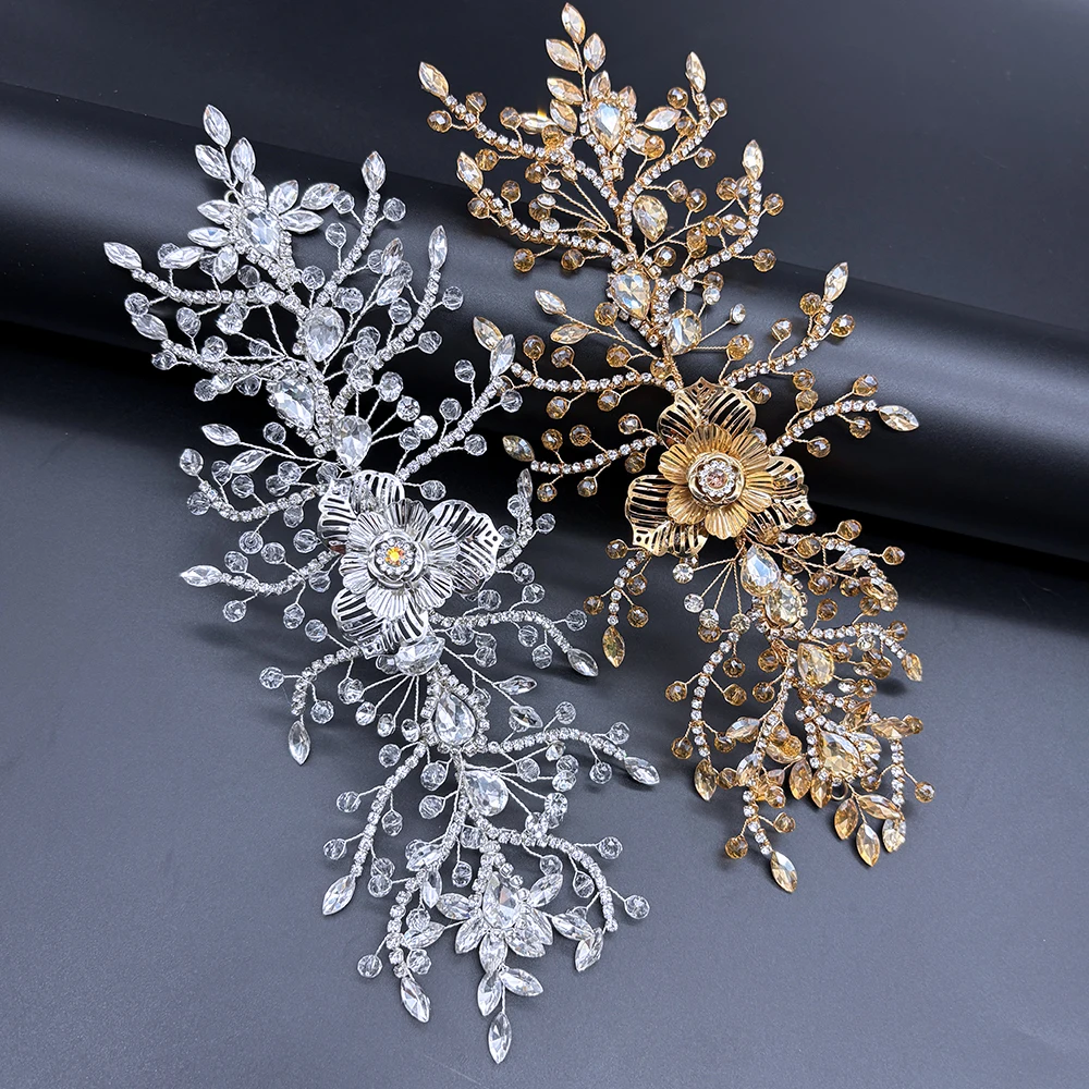 

DZ302 Wedding Hairwear Hair Jewelry Rhinestone Bridal Hair Bands Silver Silvery Flexible Birthday Headband Tiara Royal Tiara