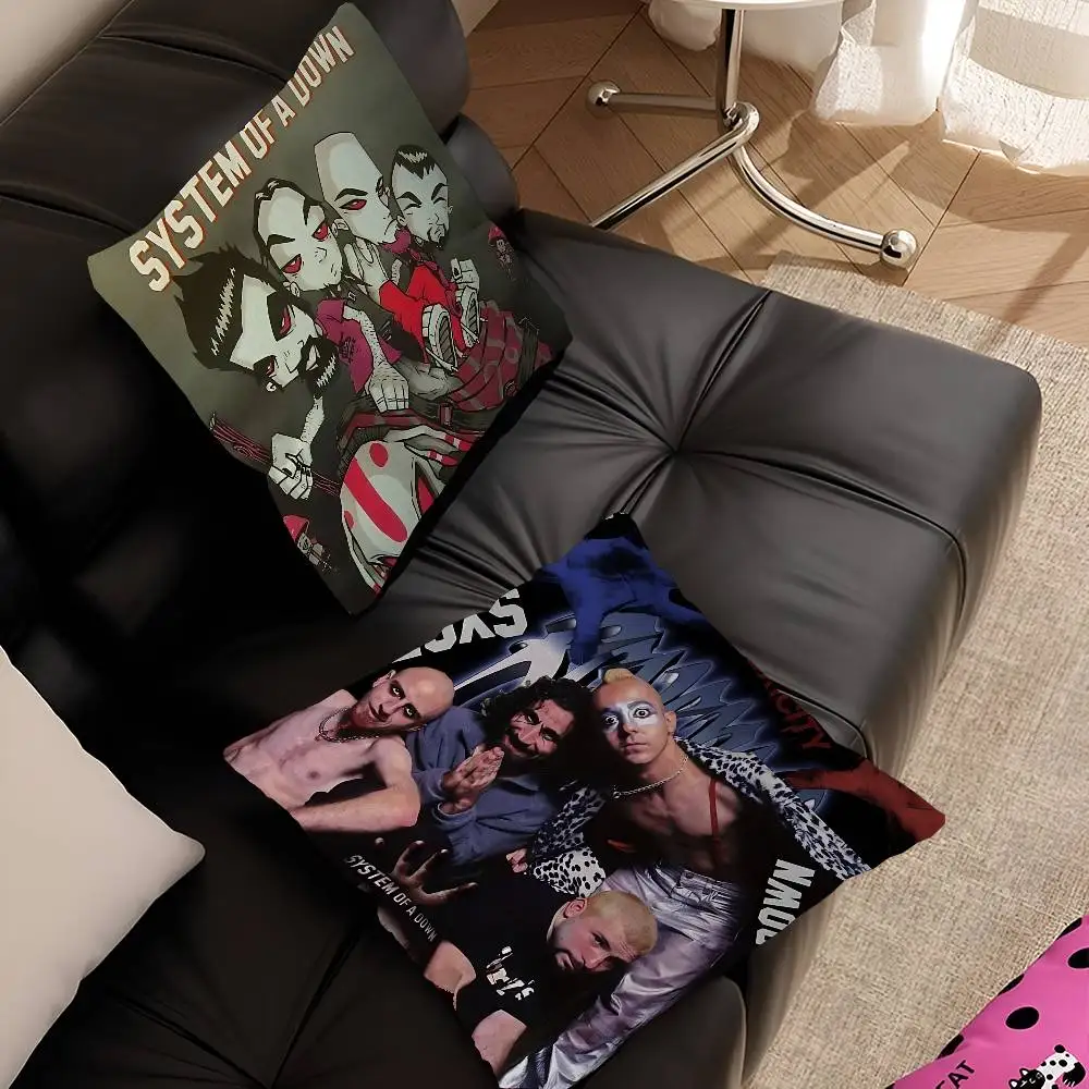 

Heavy Metal Band System Of A Down Pillowcases Home Bedding Decorative Pillow Cover Wedding Super Soft Pillow Case