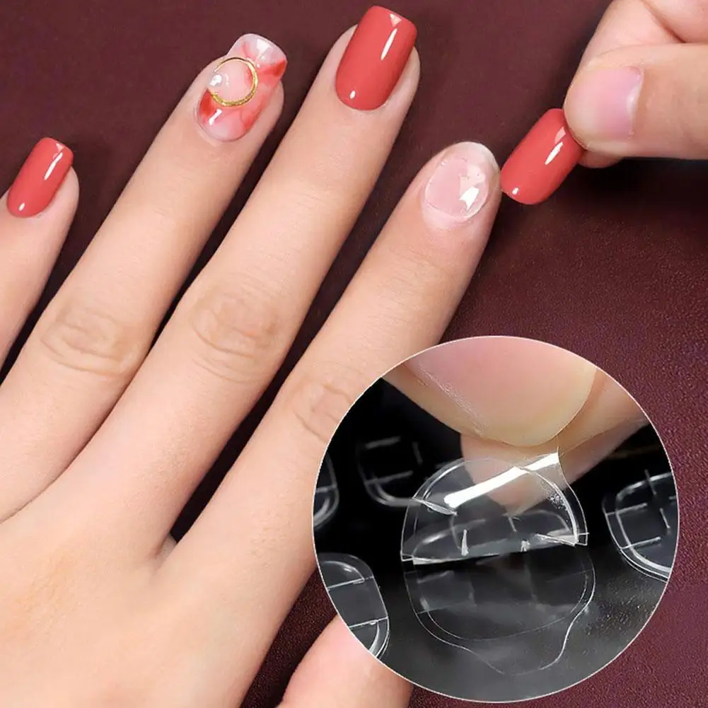 Double Sided False Nail Art Adhesive Tape Glue DIY Fake Acrylic Nail Manicure Gel Jelly Clear Waterproof Tabs Nail Jelly