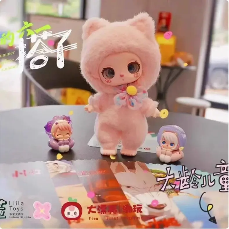 In Stock Liila Lucky Cat Blind Box Lila Lucky Cat Plush Toy Trendy Play Cute Silly Ornament Desk Mystery Box Baby Christmas Gift