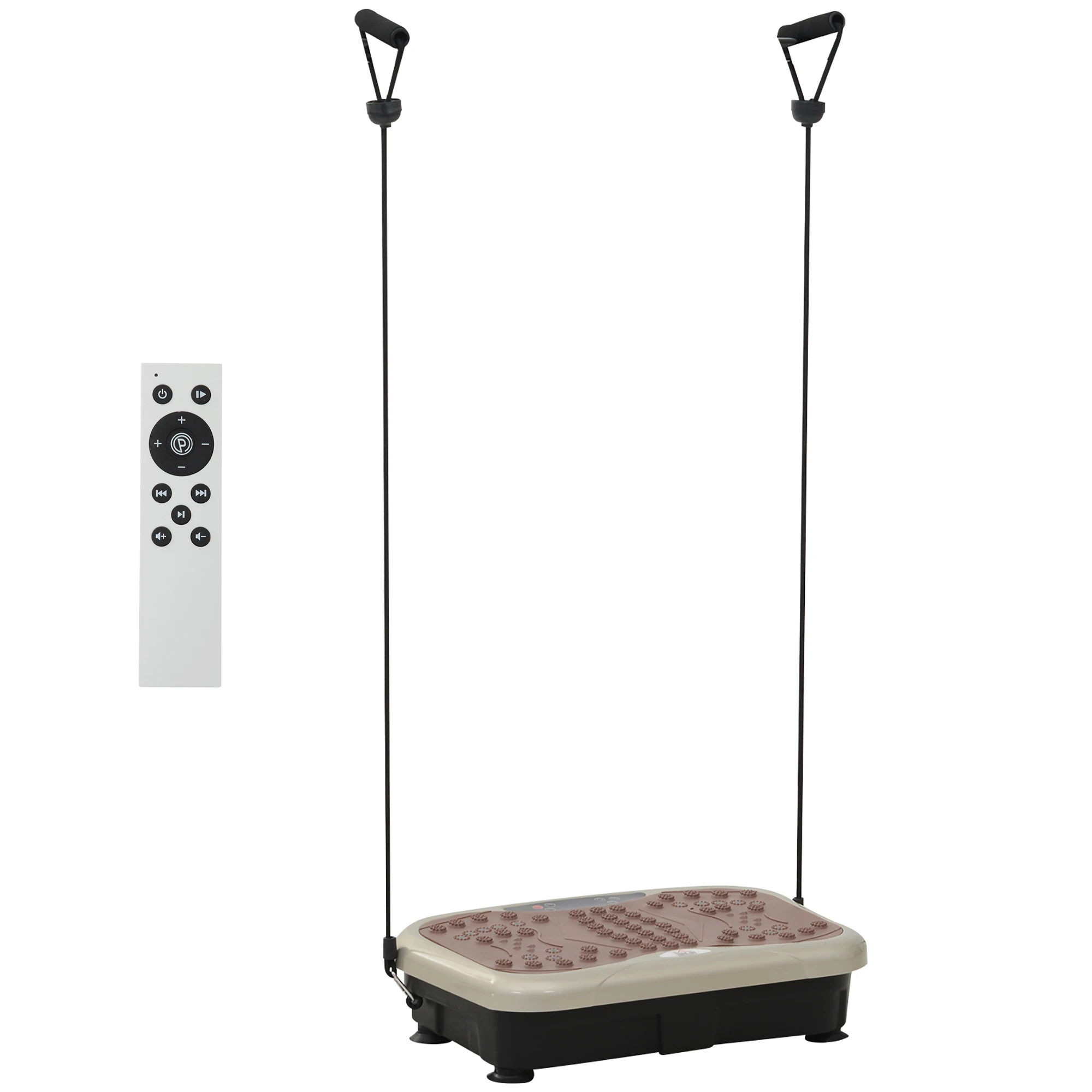 HOMCOM Vibration Plate Platform 2 Bands Elastic LED Display Control