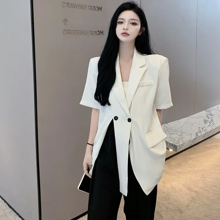

Women'S Blazer Coat Overcoat Female Lapel Long Sleeve Trendy Loose Outwear V Neck Bow Tie Pockets Streetwear Outwears Office