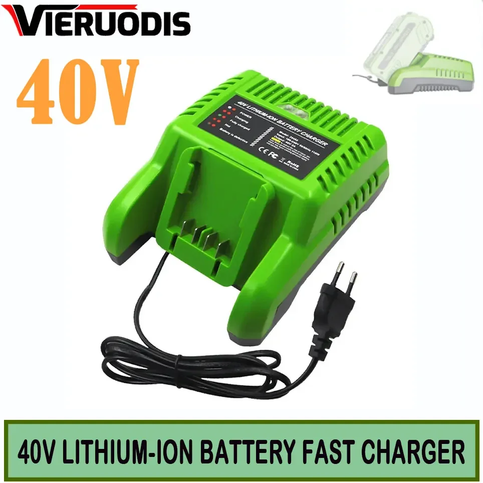 

G-MAX 40V Lithium Battery Charger 29482 For GreenWorks 40V Li-ion battery 29472 ST40B410 BA40L210 STBA40B210 29462 20262 29282