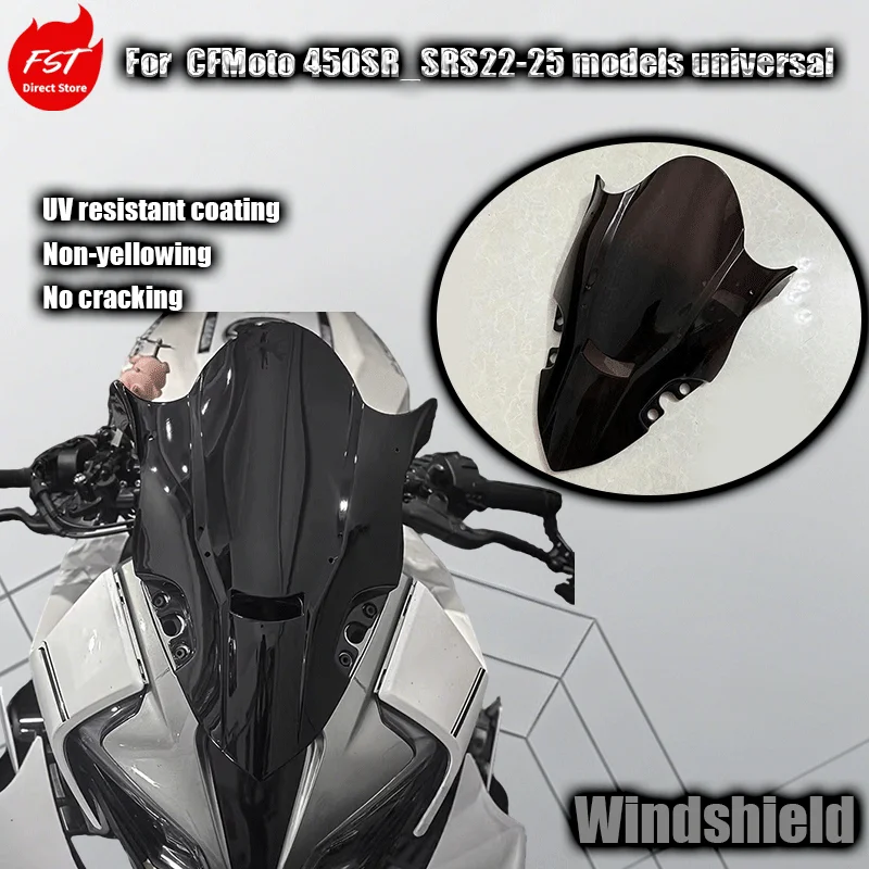 

For CFMoto 450SR/SRS22-25 Universal Modified Racing Windshield with Increased Height