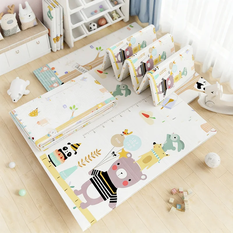 Baby Play Mat Thickened XPE Baby Crawling Mat Foldable Infant Floor Mat Waterproof Non-Slip Carpet for Babies Activity Playmat