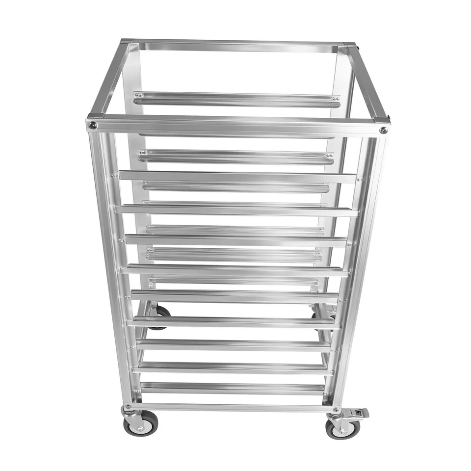 9 Tier Heavy Duty Aluminium Bakery Rack with Wheels