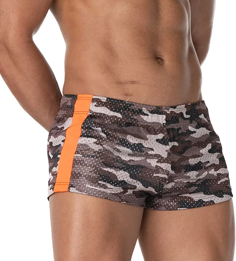 AIMPACT Men\'s Running Athletic Workout Camo Casual Shorts 3 inch Inseam Short Shorts for Men