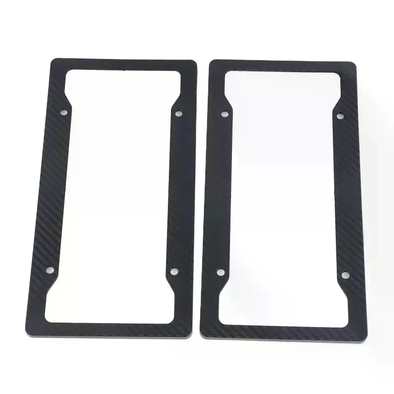 1/2Pcs Universal License Plate Frame Carbon Pattern Plastic License Plate Frame Bracket With Standard Screw Kits