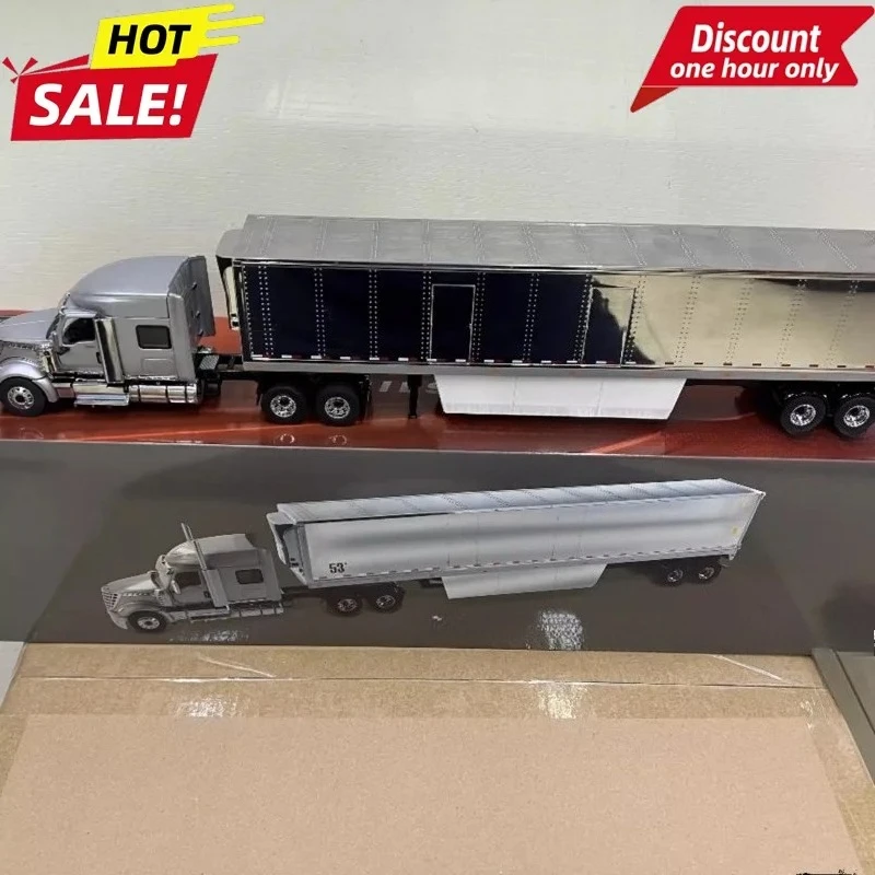 For DM 1:50 INTERNATIONAL LONE STAR  Model of Wanguo Tractor Refrigerated Cabinet TRUCK  71043