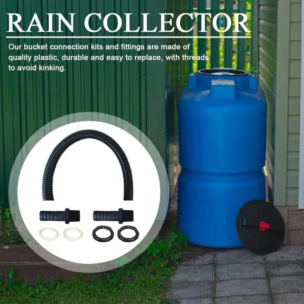 

Rain Barrel Diverter Rain Diverter For Roof Rainwater Collector Roof Water Collection Rubber Hose Connection Rain Collector