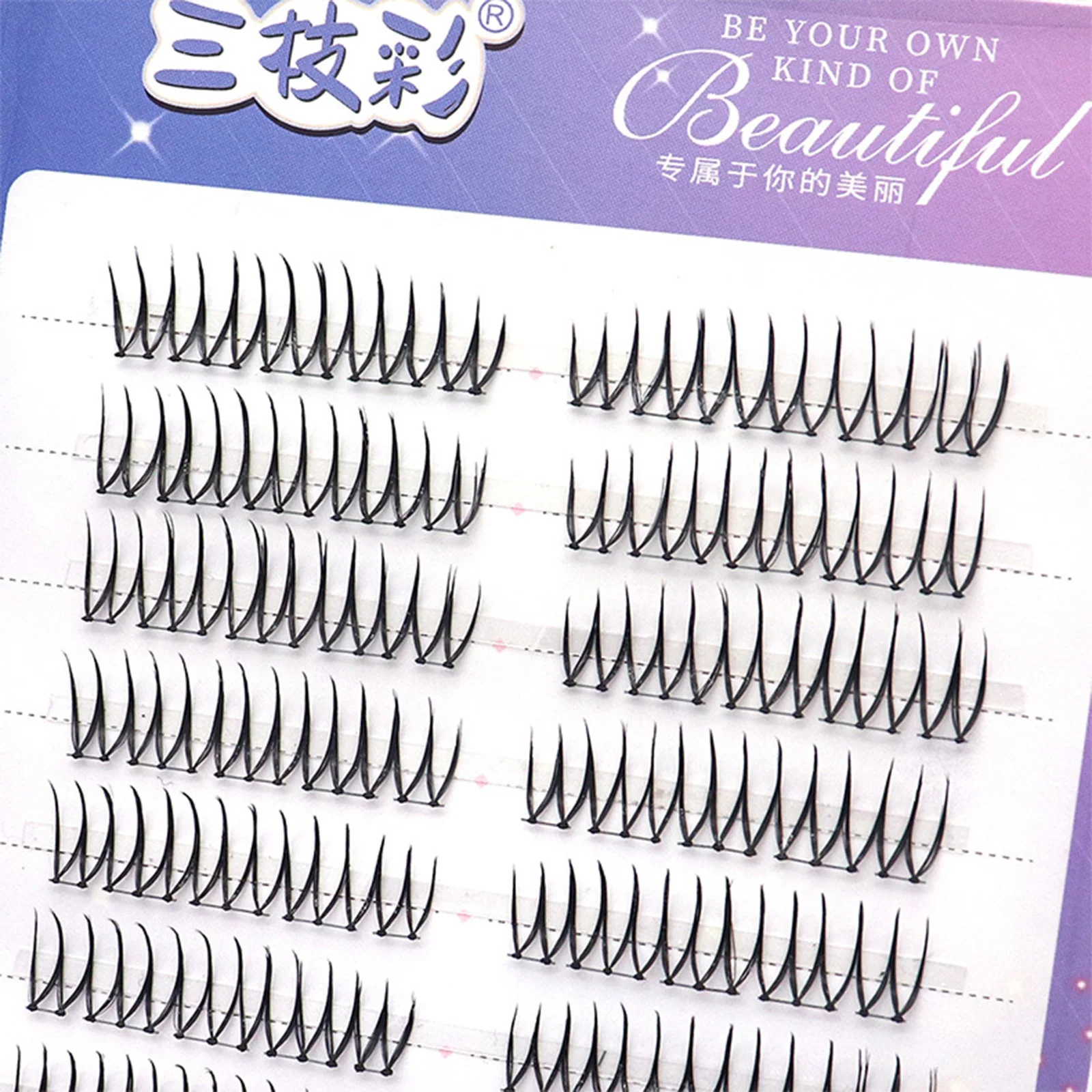 Faux-cils Style idole coréen, grappe en forme de U, boucles mixtes de 7 à 9mm, conception en Fiber douce naturelle pour le maquillage quotidien et sur scène