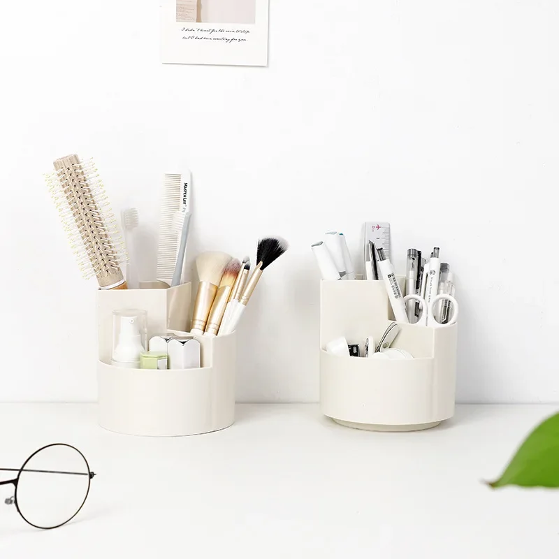 Rotating Makeup Brush Holder Home Office Vanity Organizer for Eye Pens, Lipstick Pencil Stationery, Makeup Organizer