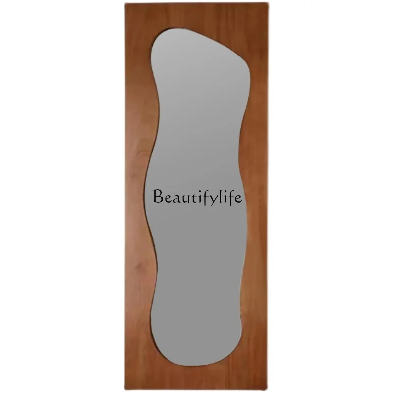 

LAmerican Style Household Full-Length Mirror Irregular Simple Floor-Standing Retro Wall-Mounted Dressing Mirror