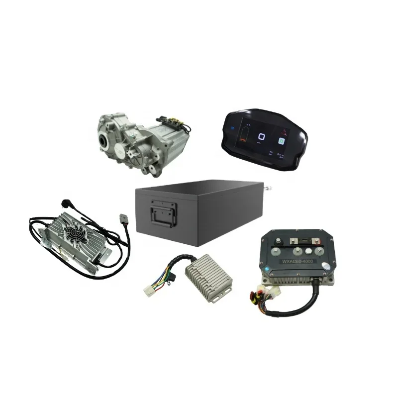 SiAECOSYS AC 4000W 72V Mid Drive Motor Power Train Kits With Lithium Battery For Mini EV