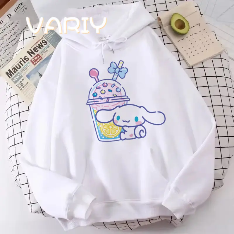 

2024, толстовка с капюшоном Cinnamoroll Kuromi Melody, женские толстовки, повседневная толстовка для девочек, уличная одежда в стиле Харадзюку, спортивная одежда, пуловер