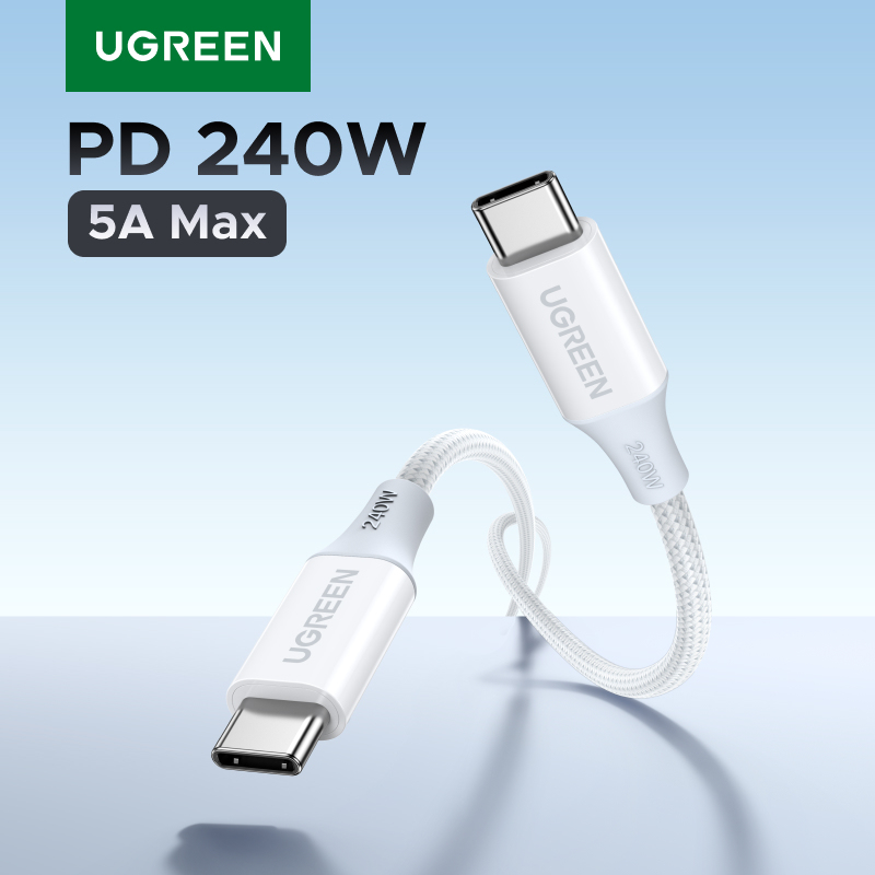 UGREEN PD3.1 240W Type-C Charging Cable 5A Fast Charging USB C for Laptop MacBook Lenovo Dell iPhone Samsung 480Mbps Data Cord