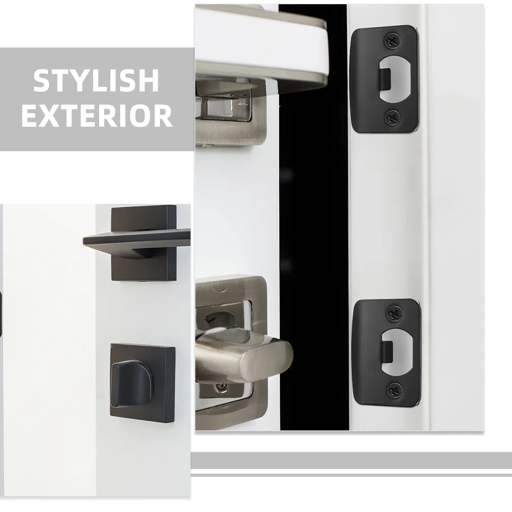 2 قطعة لوحات ديدبولت سترايك من الفولاذ المقاوم للصدأ لمزلاج الباب قفل الباب المعدني لوحة توجيه أجهزة أمن المكتب المنزلي #4