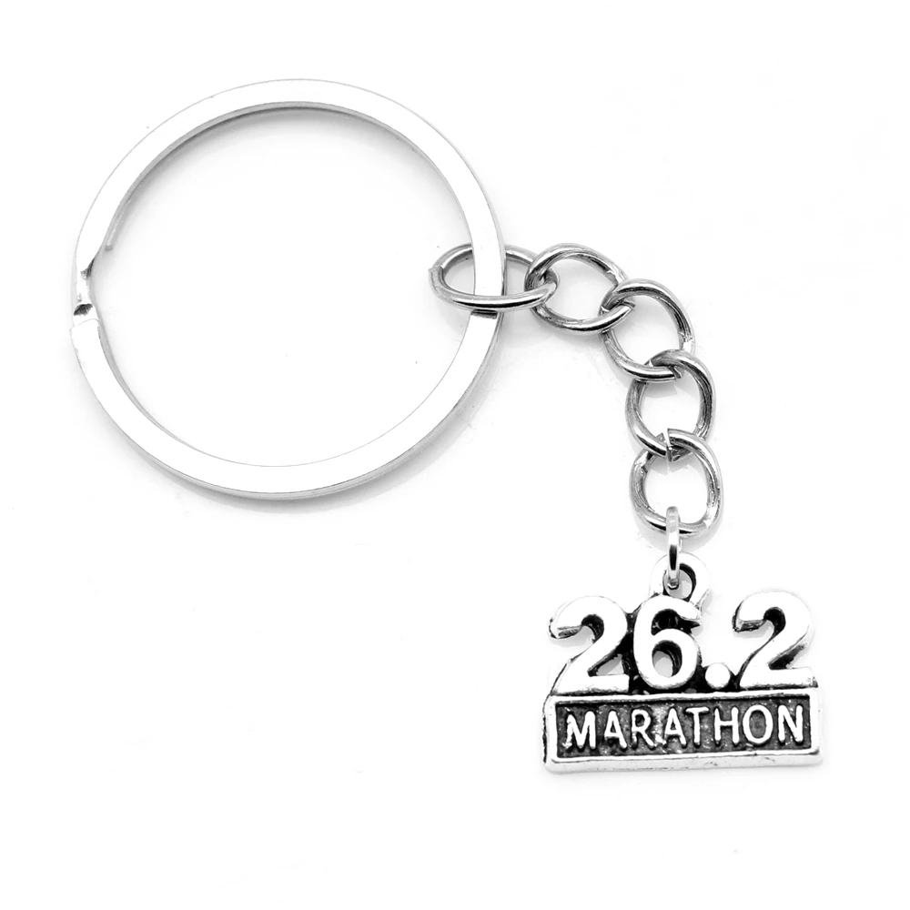 1 Piece 13x17mm 26.2 Marathon Keychain Couple Gift