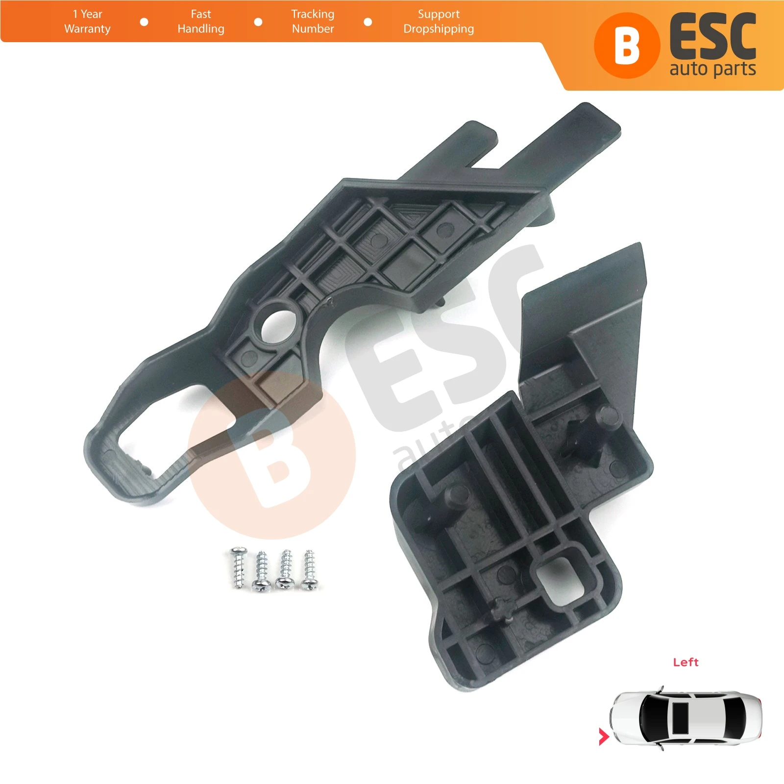 EHL536 Car Headlight Headlamp Housing Repair Mount Holder Bracket Tab Clips Left Side for Citroen C-Elysee 2012-2017 9675140080