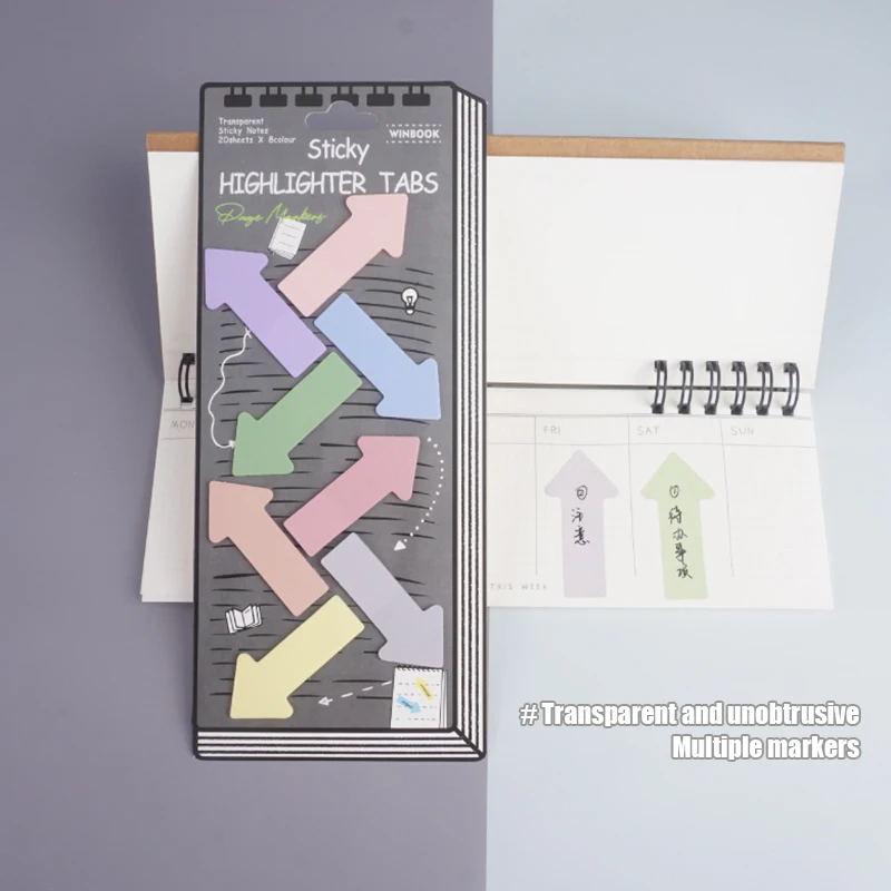 160Sheets Multi Colors Arrow Fluorescent Index Sticky Notes Office Marking Bookmark Indication Note Stickers Index Stickers