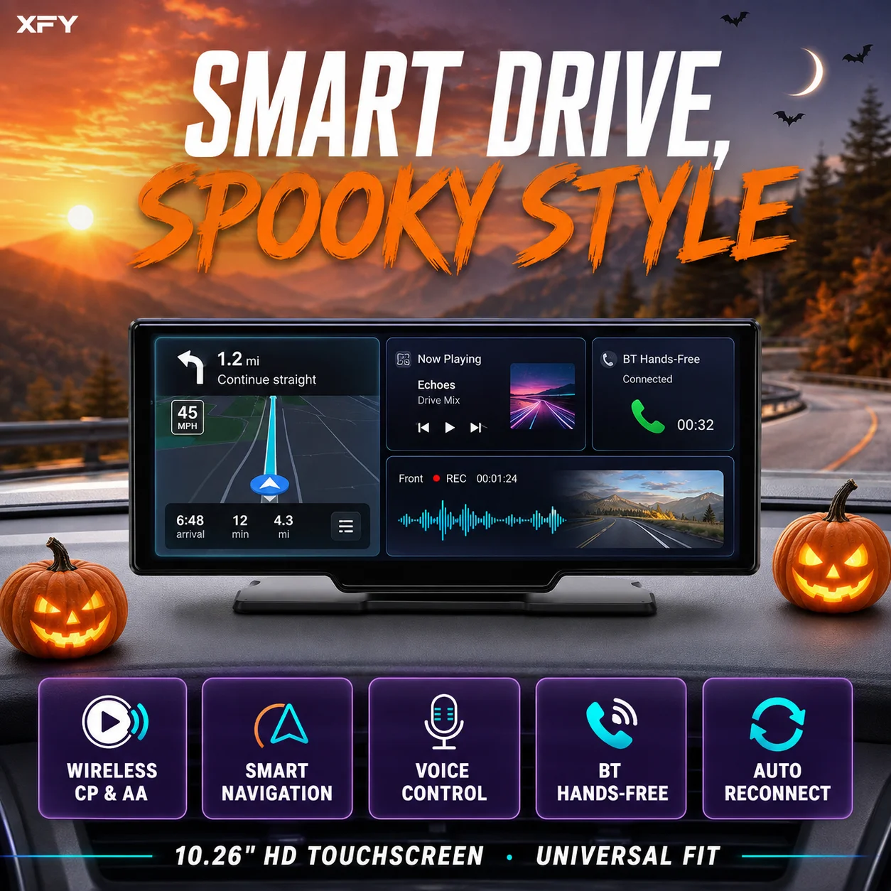 Dash Cam 4K 3840*2160P Car Dvr Carplay Android Auto GPS 5G WIFI Stream RearView Mirror Dashcam Camera Drive Recorder FM BT NEW