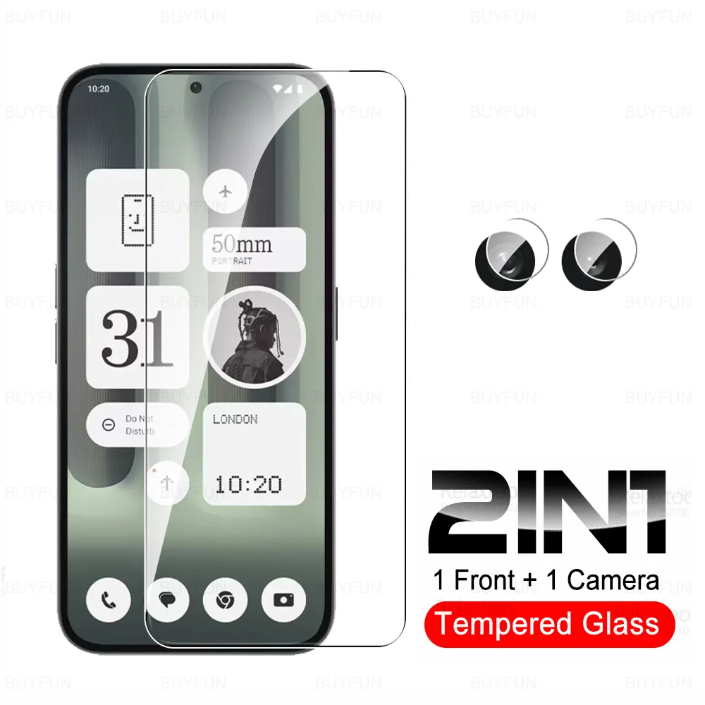 2in1 Screen Protector Tempered Glass For Nothing Phone (2a) Plus Phone2aPlus 2A Phone2a 2aPlus 2 A A2 5G Clear Camera Lens Film