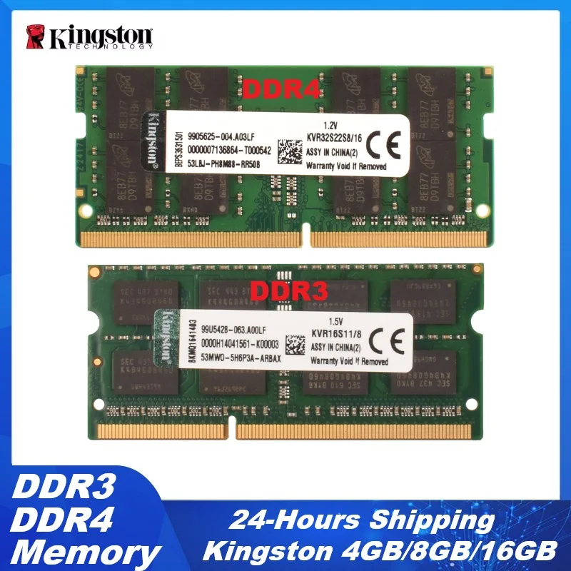 Memoria RAM para Portátil Kingston DDR4, DDR3, DDR3L, 4GB, 8GB, 16GB, SODIMM, 2133, 2400, 2666, 3200MHz, 1866MHz, 1600, 1333, Sodimm