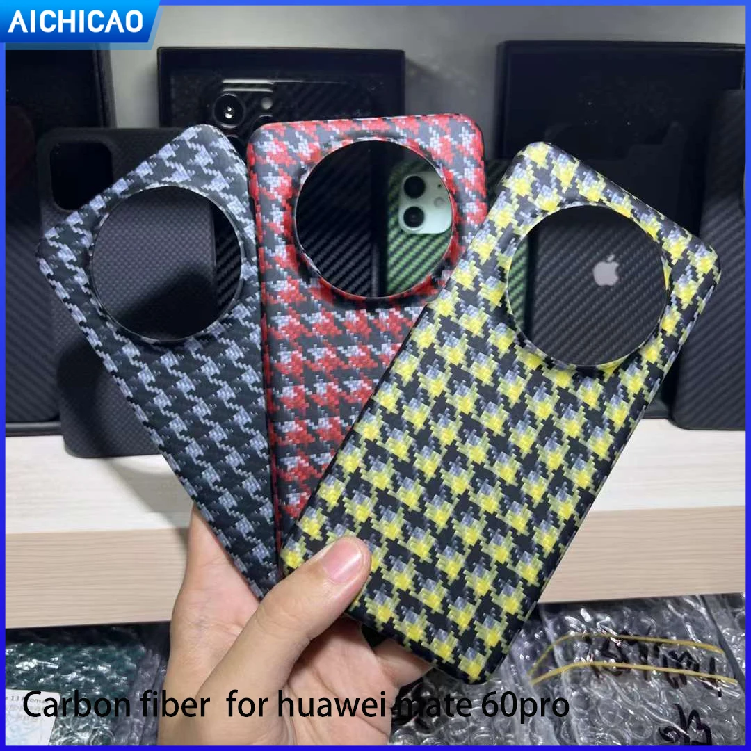 ACC-Real Carbon Fiber For Huawei Mate 60Pro Case Real Aramid Fiber Phone Cover Mate 60Pro Anti-Fall Ultra-Thin Phone Cover