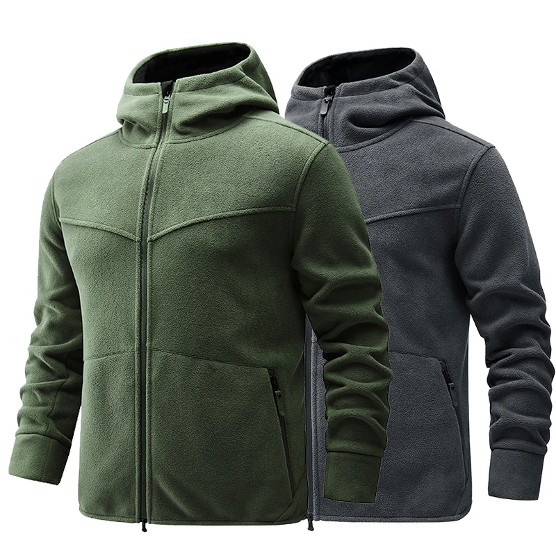 2022 Winter New Outdoor Tactical Soft Shell Fleece Jackets Men Hooded Windproof Mens Thermal US SWAT Army Hunt Hiking Coats 4XL