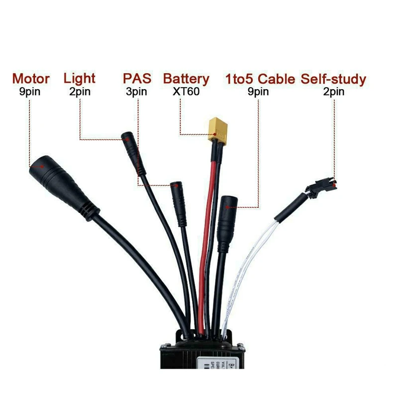 1Set 36/48V Bicycle Lithium Battery Modification Accessories Small Kit EN05 LCD Meter 30A Three-Mode Fully Waterproof