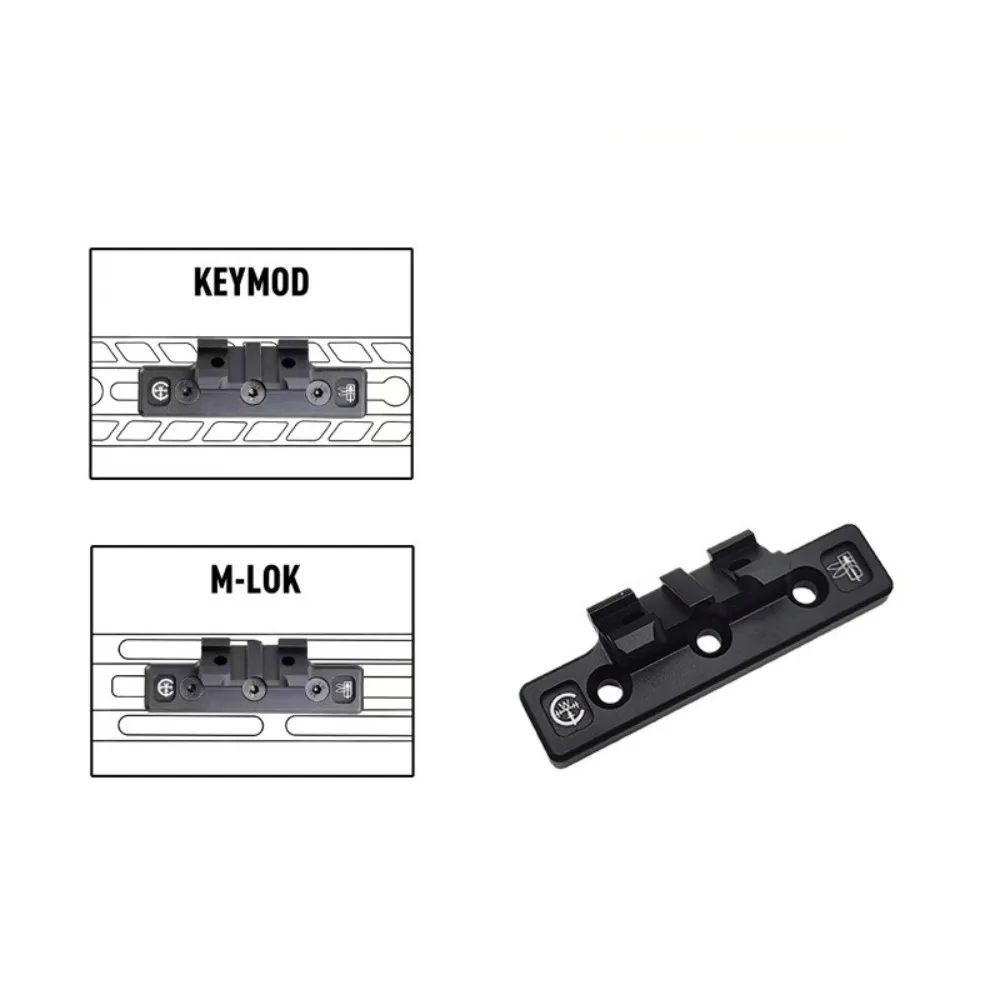 

M-LOK bevel base KEYMOD side modification accessories Tactical M300A/M600C flashlight aluminum alloy bracket